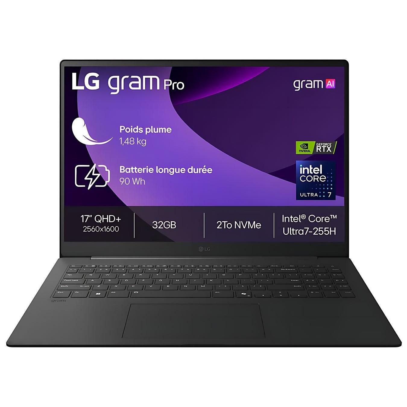 LG gram Pro 17Z90TR E.AD8BF 17 Core Ultra 7 RAM SSD AZERTY