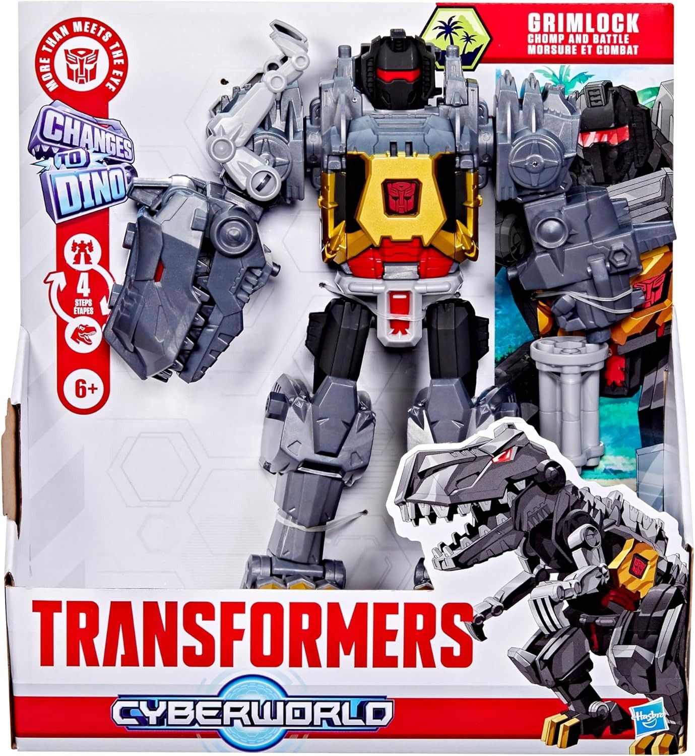 Figurine Transformers Cyberworld Grimlock Morsure et combat - vue 2