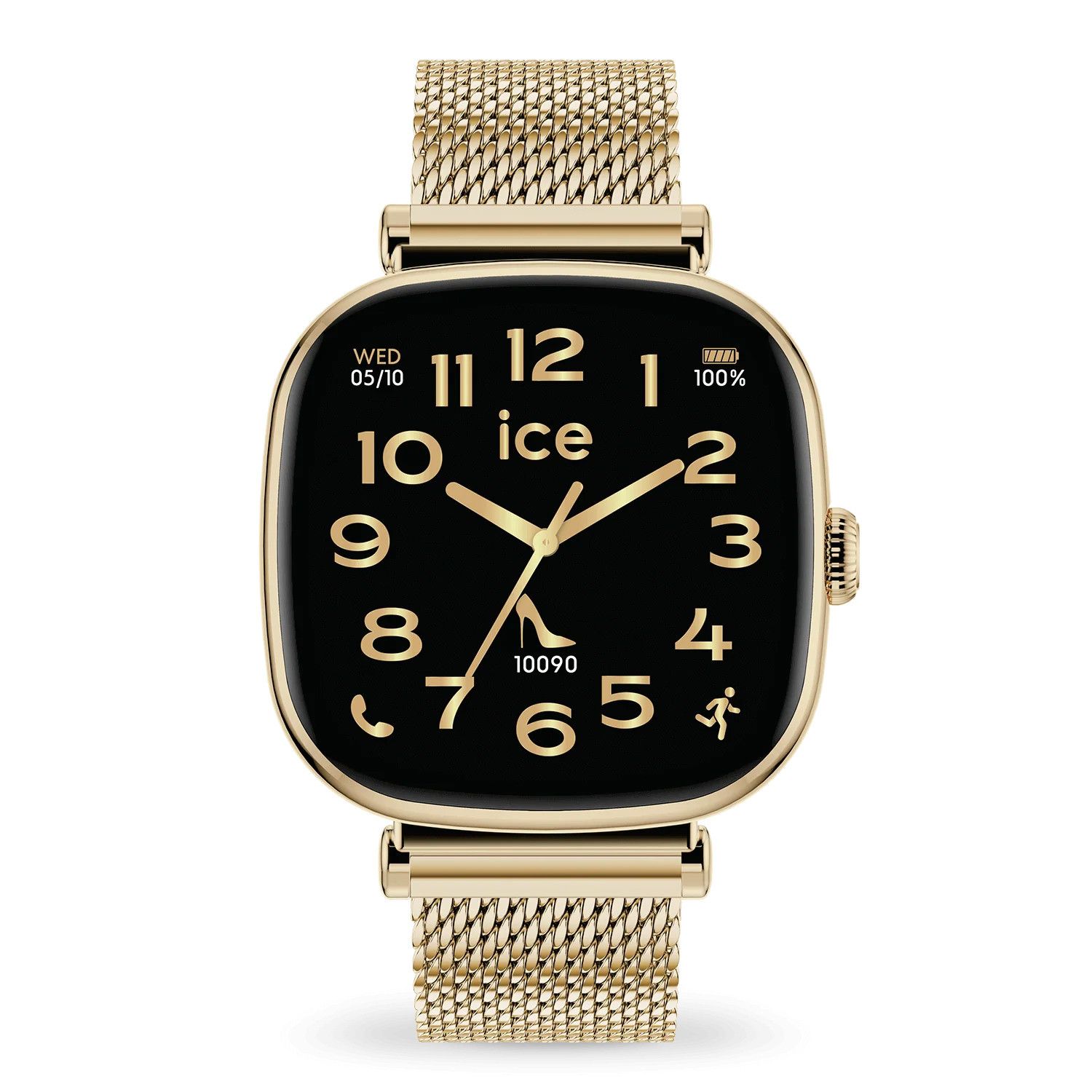 Montre Femme Connectée Ice Smart Sq 2.0 Gold Maille Milanaise 1.7 37mm