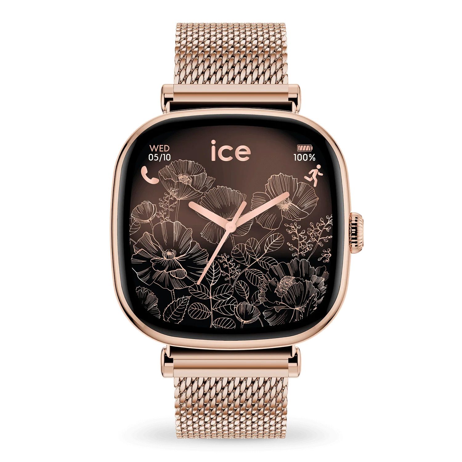 Montre Femme Connectée Ice Smart Sq 2.0 Gold 1. Maille Milanaise 1.7 37mm