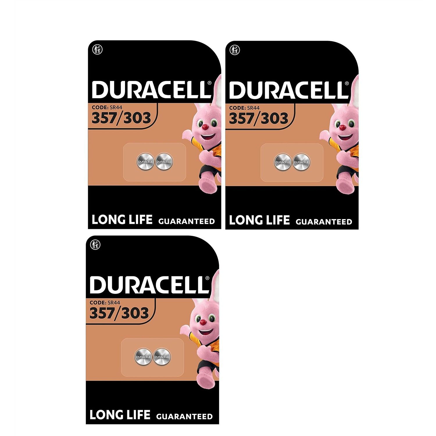 DURACELL Lot de 5 Blisters 2 piles bouton oxyde Electronics 357303SR44 - vue 3
