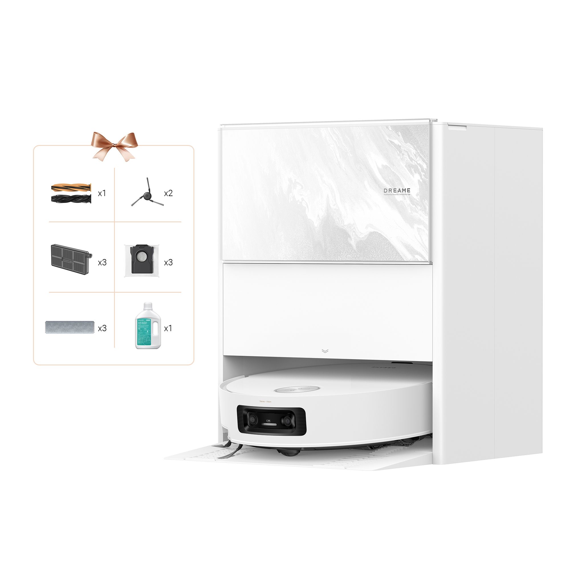 Robot Aspirateur Laveur DREAME Aqua10 Ultra Track Complete Lavage 45 °C Aspiration 25 kPa Obstacles 6 cm Vidage Auto Nettoyage Auto de la Serpillière - vue 2