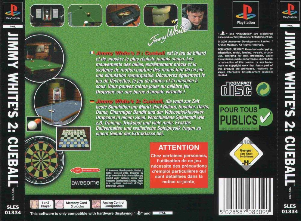 PS1 Jimmy White's Cueball 2 659868