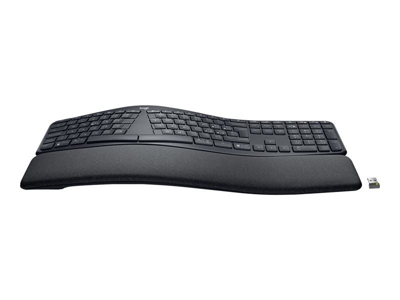 Logitech ERGO K860 Split Keyboard for Business - Clavier - sans fil - Bluetooth LE - QWERTY - Italien - graphite