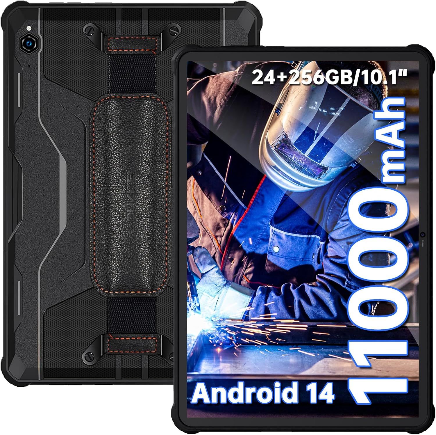 OUKITEL RT9 Tablette Incassable Android 14 11000mAh 24Go+ 10.1''HD Tablette Tactile IP68IP69K 16MPOcta CoreDouble SIM 4GWiFi 5GOTGFace IDGPS