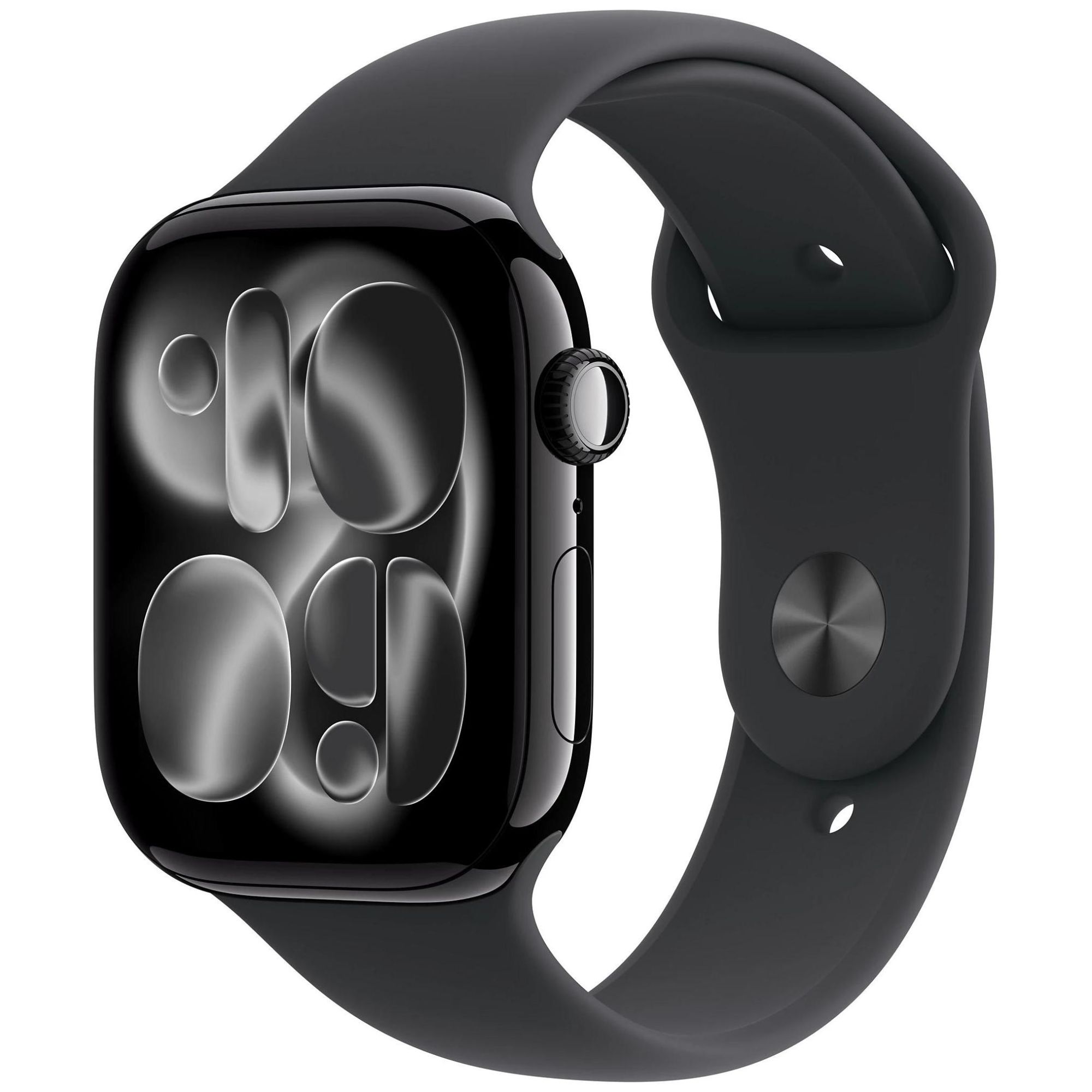 Apple Watch Series 11 GPS 46mm Boitier en Aluminium Noir de Jais avec Bracelet Sport Noir S/M