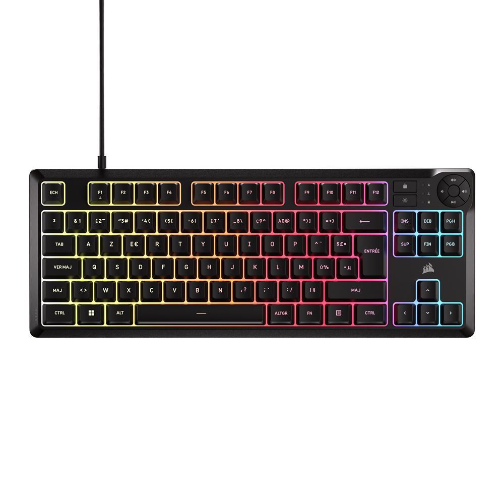 CLAVIER GAMING FILAIRE CORSAIR K55 CORE TKL RGB NOIR