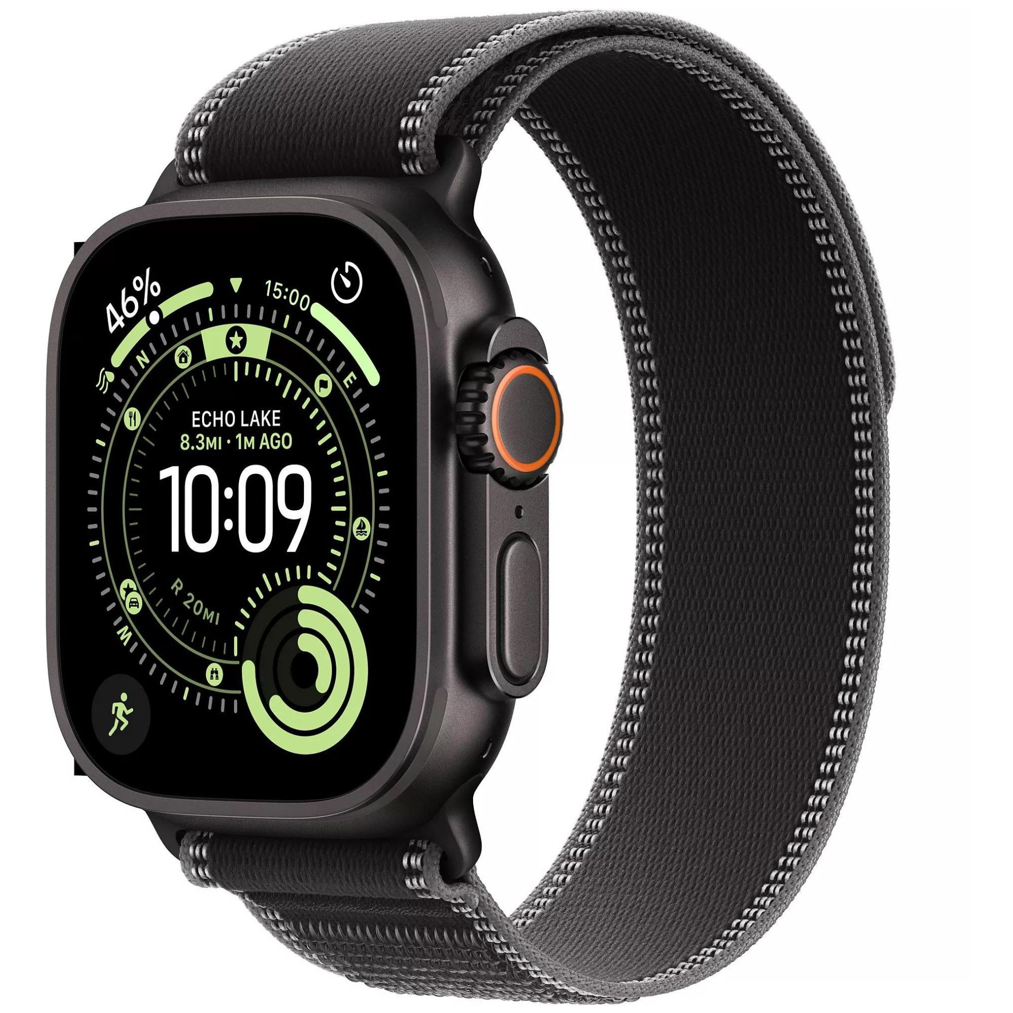 Apple Watch Ultra 3 - 49 mm - Titane Noir / Boucle Trail - S/M - Cellular