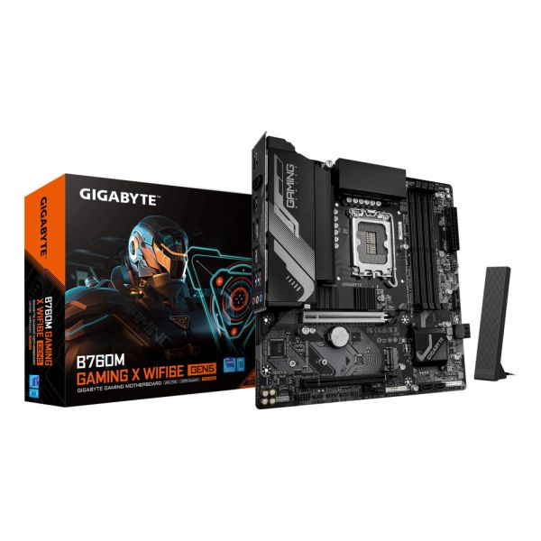 GIGABYTE B760M GAMING X WIFI6E GEN5 Carte Mère – Compatible avec les processeurs Intel Core 14e génération VRM 8+1+1 phases jusqu'à 5600 MHz DDR5 2 x .2 PCIe 4.0 Wi Fi 6E LAN 2.5 GbE USB 3.2 Gen 1 Neuf - vue 4