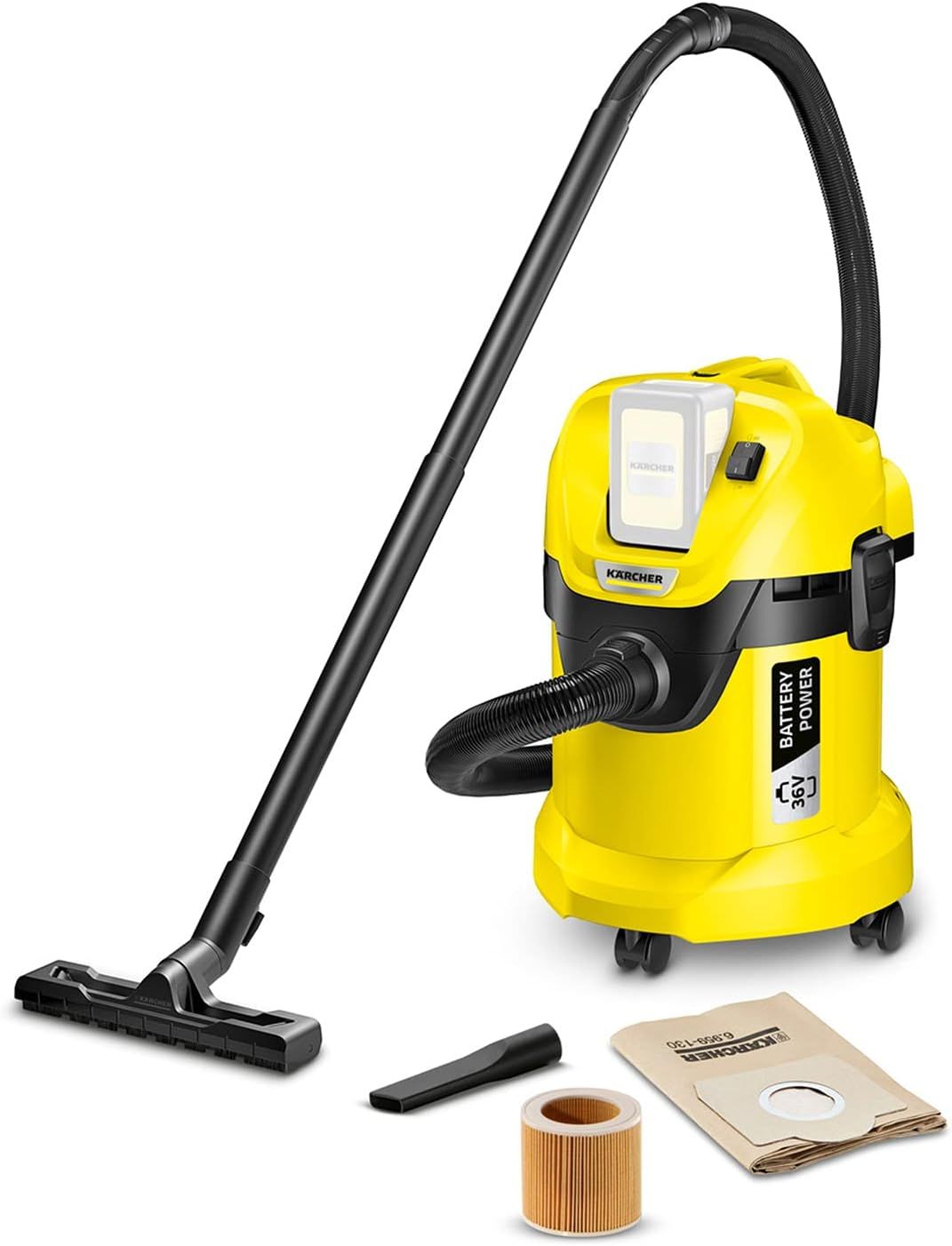 36 V Aspirateur Multifonction Sans Fil Wd 3 Battery EauPoussière Filtre Cartouche Flexible : 2 Taille Cuve : 17 Puissance : Compatible Avec Batterie 36 V Non Incluse - vue 2