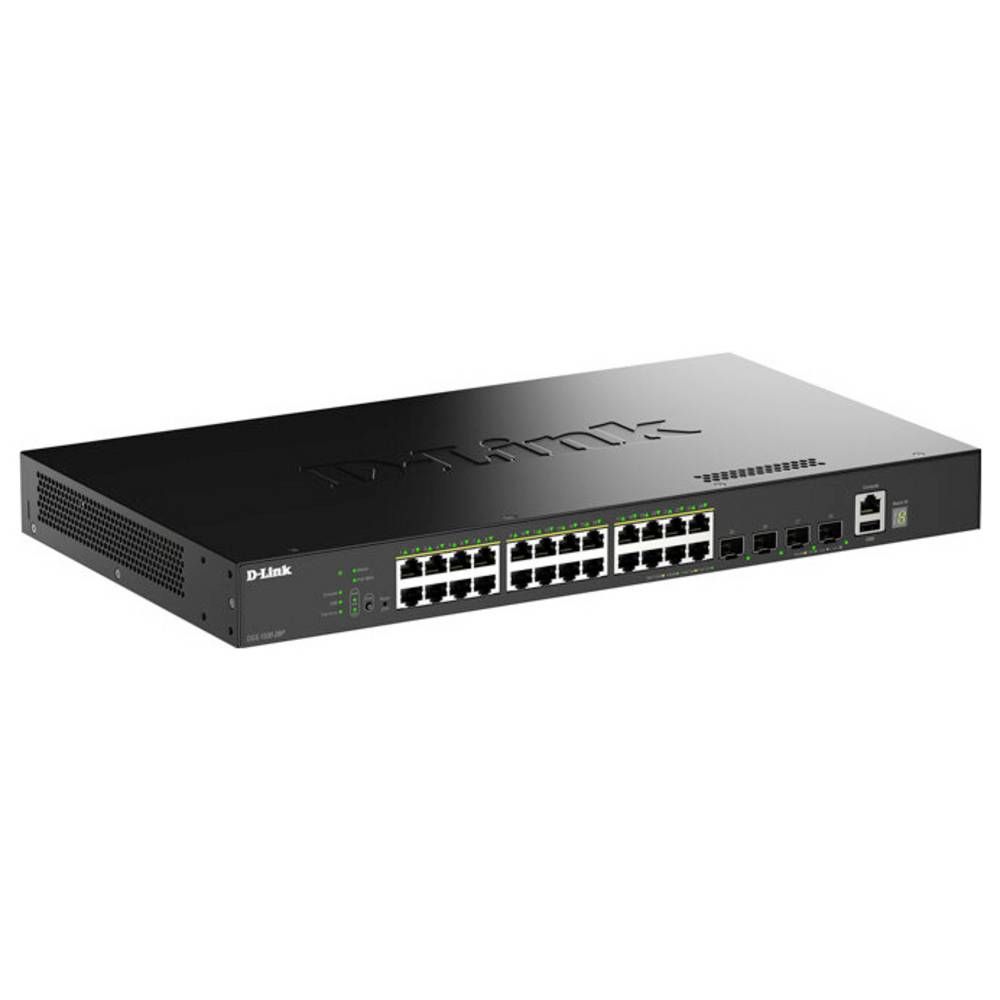 D Link SmartPro DGS 1530 28P Commutateur intelligent 24 x 101001000 PoE+ + 4 x 10 Gigabit SFP+ de bureau Montable sur rack PoE+