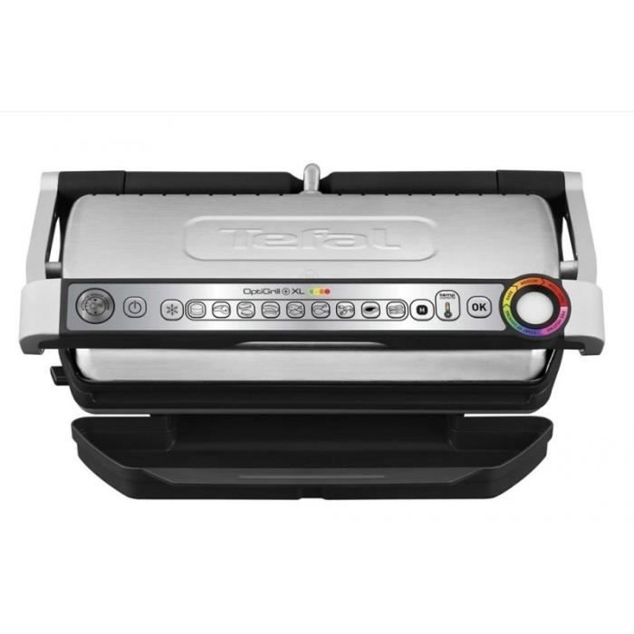 Tefal OptiGrill+ Gril intelligent 9programmes Modes manuel Plaques amovibles Nettoyage facile GC722D16 - vue 2
