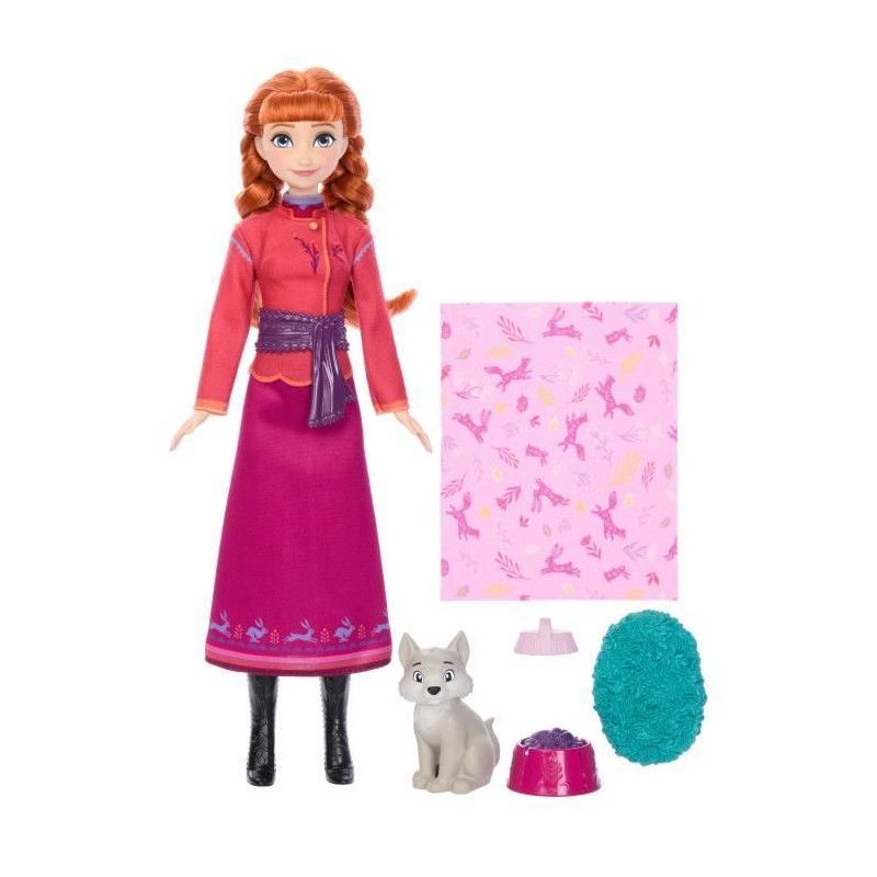 Disney La Reine des Neiges Coffret Anna et le Louveteau 4 accessoires Disney Frozen JFG17 - vue 2