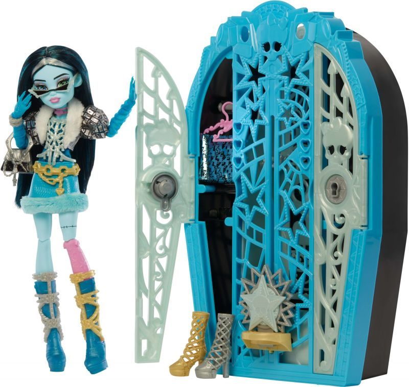Monster High Monstrueux Secrets Catty Coffret Énigmes à Hauntlywood avec poupée dressing et plus de 19 surprises glamour dont des vêtements pour poupée