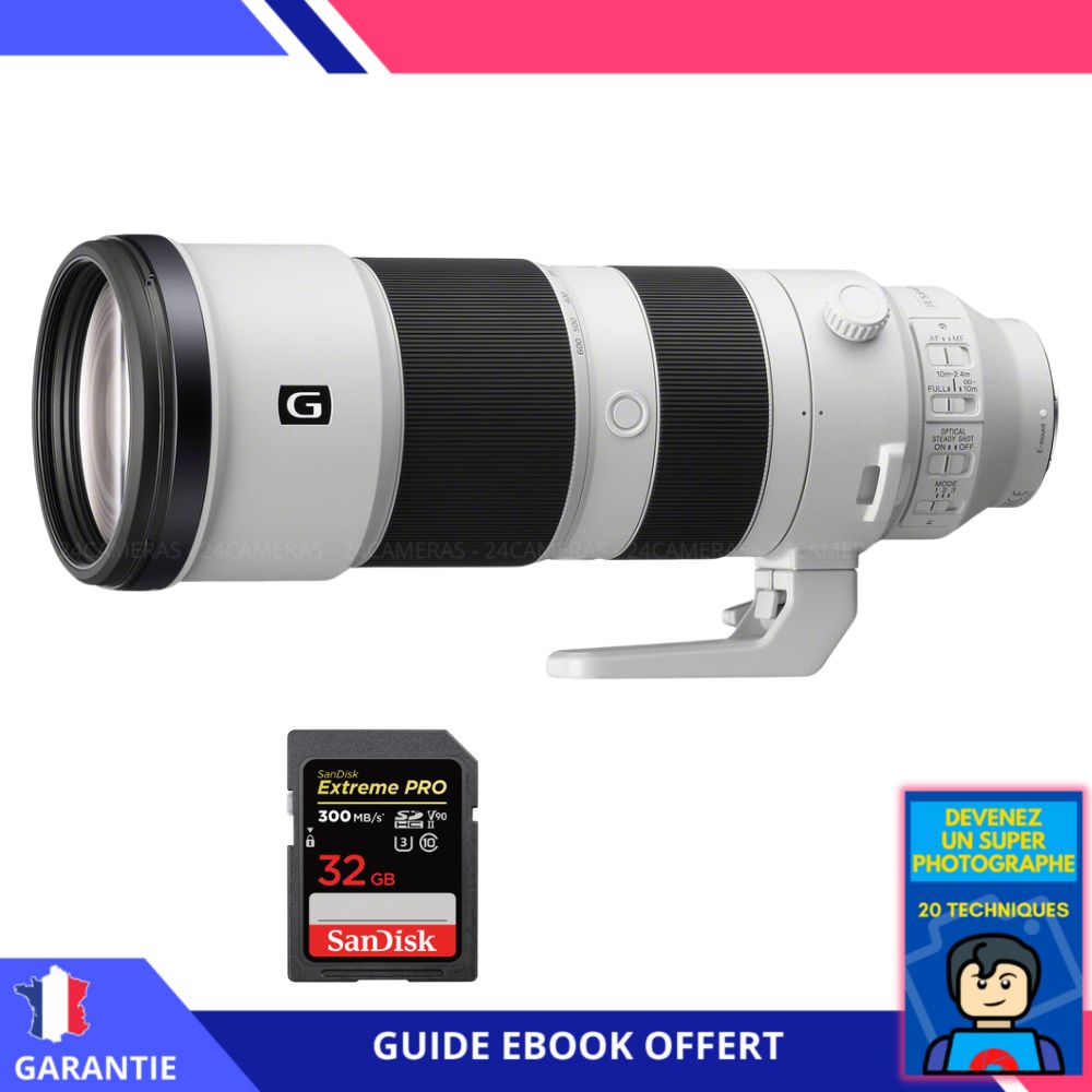 Sony FE 200 600mm f5.6 6.3 G OSS + 1 SanDisk UHS II 300 MB/ + Ebook 'Devenez Un Super Photographe' Objectif Sony FE pour Sony Hybride - vue 3