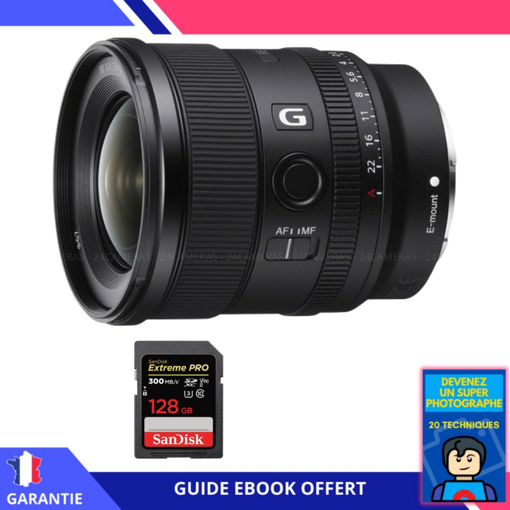 Sony FE 20mm f1.8 G + 1 SanDisk Extreme PRO UHS II SDXC 300 MB/ + Ebook 'Devenez Un Super Photographe' Objectif Sony FE pour Sony Hybride - vue 3