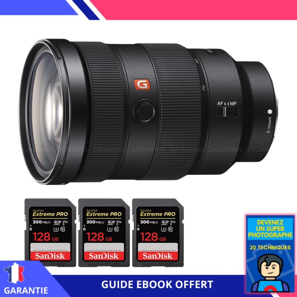 Sony FE 24 70mm f2.8 GM + 3 SanDisk Extreme PRO UHS II SDXC 300 MB/ + Ebook 'Devenez Un Super Photographe' Objectif Sony FE pour Sony Hybride - vue 2