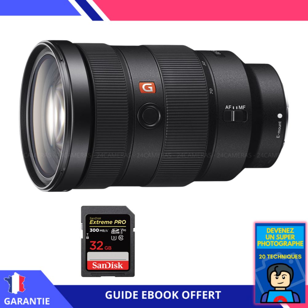 Sony FE 24 70mm f2.8 GM + 1 SanDisk Extreme PRO UHS II SDXC 300 MB/ + Ebook 'Devenez Un Super Photographe' Objectif Sony FE pour Sony Hybride - vue 2