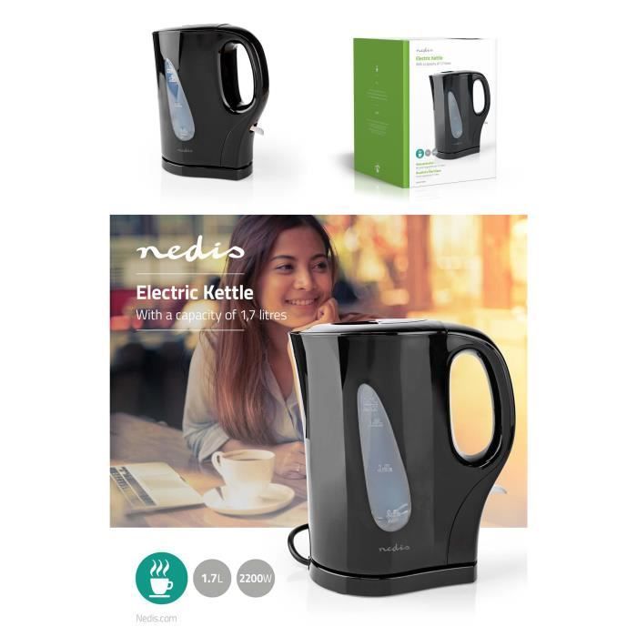 Bouilloire électrique 1.7 Plastique ABS Élément chauffant dissimulé Petit prix