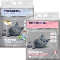 Comparer les prix de PREMIERE Kit de litière agglomérante Excellence, kit de 2 x 12 l