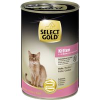 Comparer les prix de SELECT GOLD Chaton au poulet 6x400 g