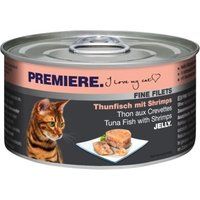 Comparer les prix de PREMIERE Fine Filets Thon aux crevettes 12x100 g