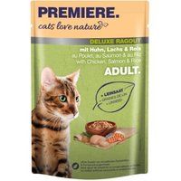 Meilleurs prix pour PREMIERE cats love nature Deluxe Ragoût avec du  poulet, saumon et riz 24x100 g
