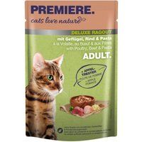 Comparer les prix de PREMIERE cats love nature Deluxe Ragoût avec volaille, bœuf et pâtes 24x100 g