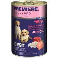 Comparer les prix de PREMIERE Best Meat Junior Poulet et bœuf 6x400 g