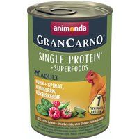 Meilleurs prix pour Animonda GranCarno Single Protein Superfoods Poulet épinard framboise graine courge 24x400 g