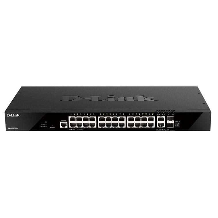 D-Link DGS 1520-28 - Commutateur - C3 - intelligent - 24 x 10/100/1000 + 2 x Gigabit SFP + 2 x 10 Gigabit SFP+ - Montable sur rack D-Link DGS 1520-28 - Commutateur - C3 - intelligent - 24 x 10/100/1000 + 2 x Gigabit SFP + 2 x 10 Gigabit SFP+ - Montable sur rack