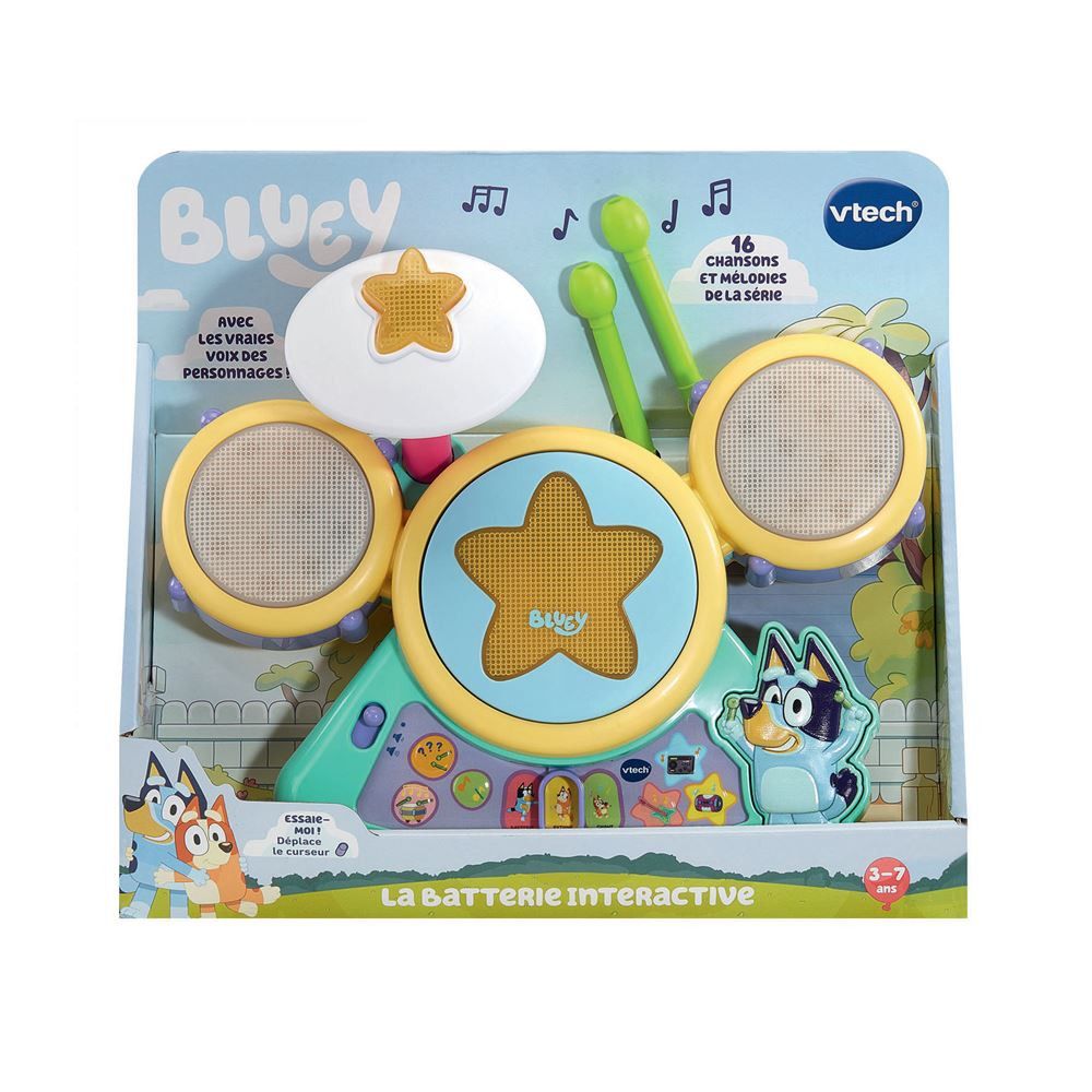 Jeu éducatif musical Vtech Bluey La batterie interactive - vue 2