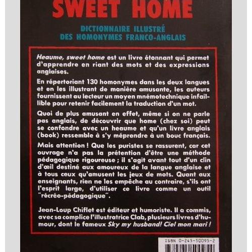 Heaume Sweet Home Dictionnaire Illustre Des Homonymes Franco Anglais Rakuten