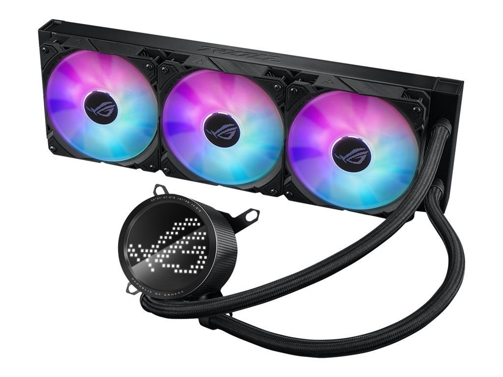 ASUS ROG RYUO III 360 ARGB - Système de refroidissement liquide de processeur - Taille de radiateur : 360 mm - (pour : AM4, LGA1200, LGA1700, AM5, LGA115x Socket) - base cuivre - 120 mm - noir