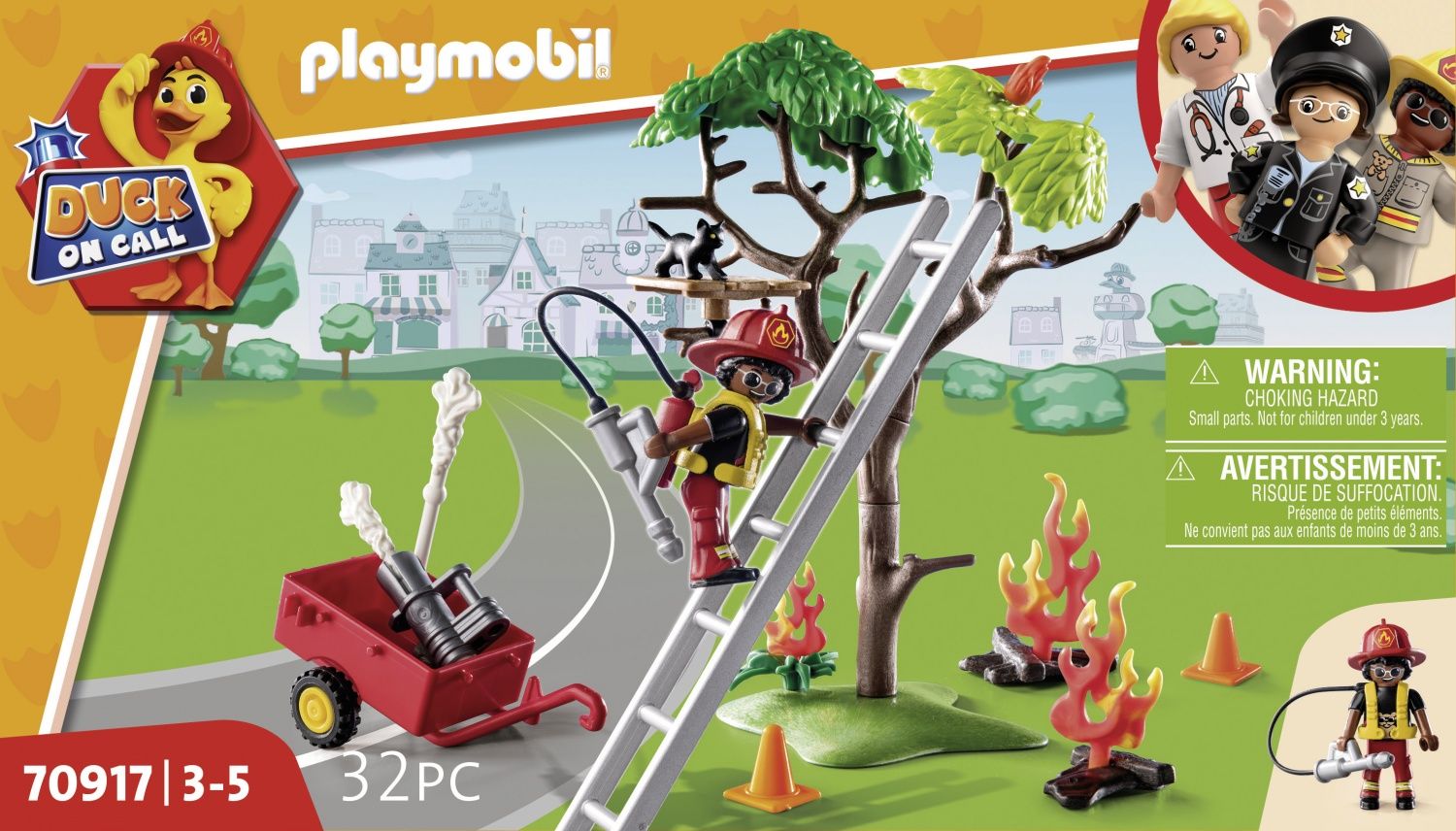 Playmobil 70917 Duck Pompier Et Chat