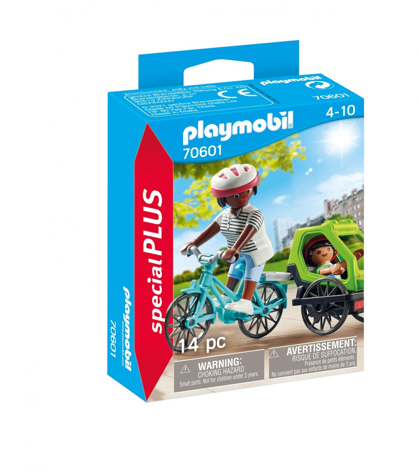 Figurine Cyclistes Maman Et Enfant Playmobil La Boîte Avec Accessoires Inclus - vue 4