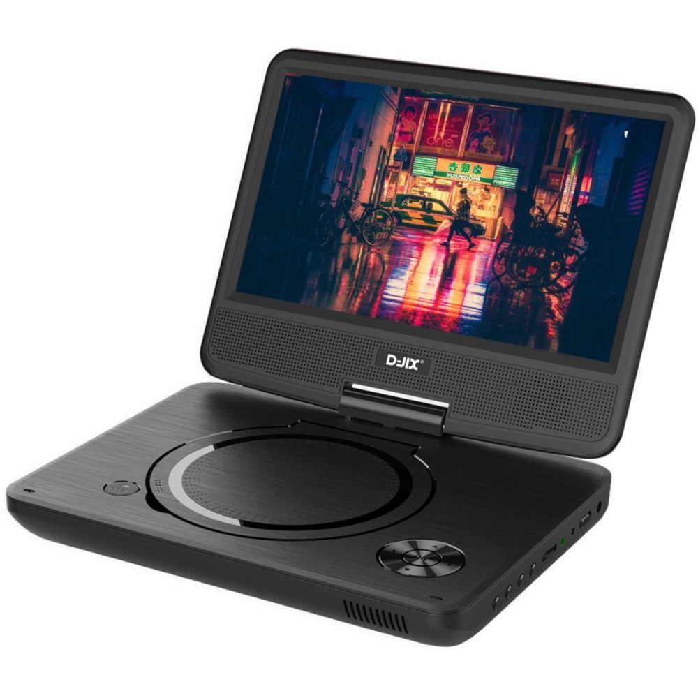Lecteur DVD portable DJIX PVS906 20 9 rotatif avec port USB et lecteur carte SD