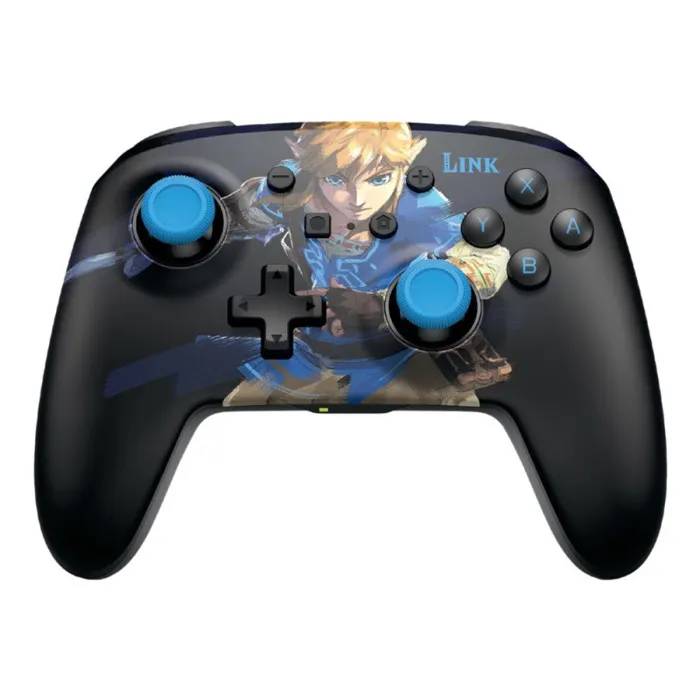 Manette sans fil PowerA Lumectra Wake Up Link pour Nintendo Switch Noir et Bleu