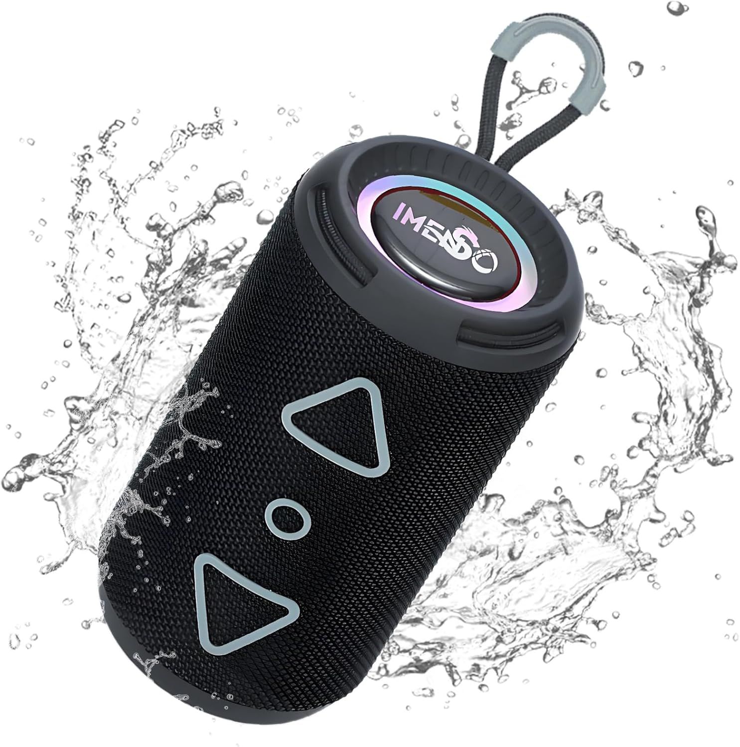 KALANKA S1037 Mini haut parleur Bluetooth portable sans fil avec lumières RVB surround stéréo basses Bluetooth V5.3 pour iPhone Samsung \\u2013 Jardin maison extérieur