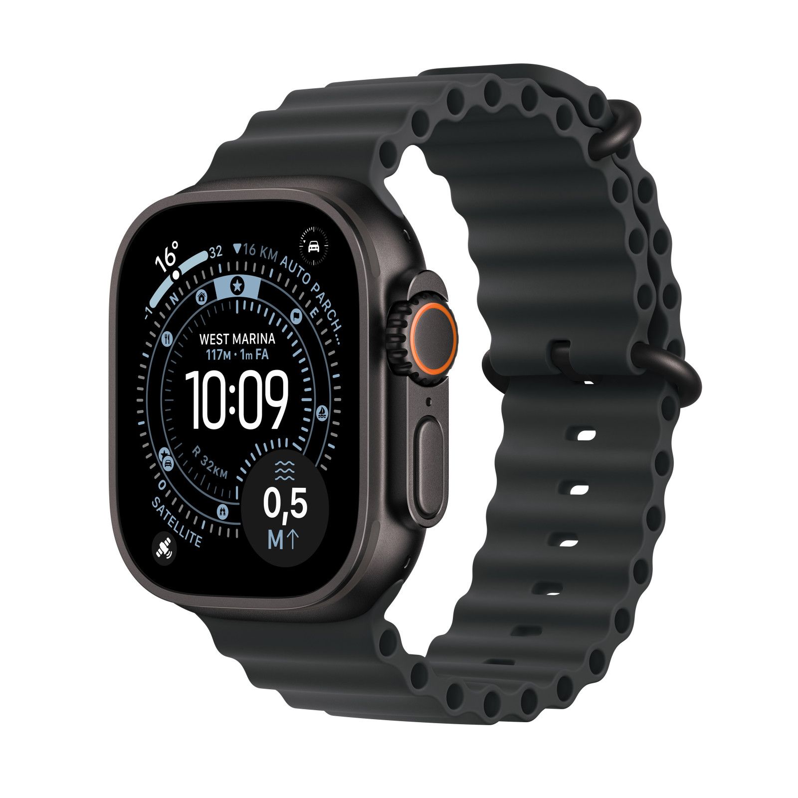 Apple Watch Ultra 3 GPS+Cellular 49mm Titanio Nero Cinturino Ocean Nero