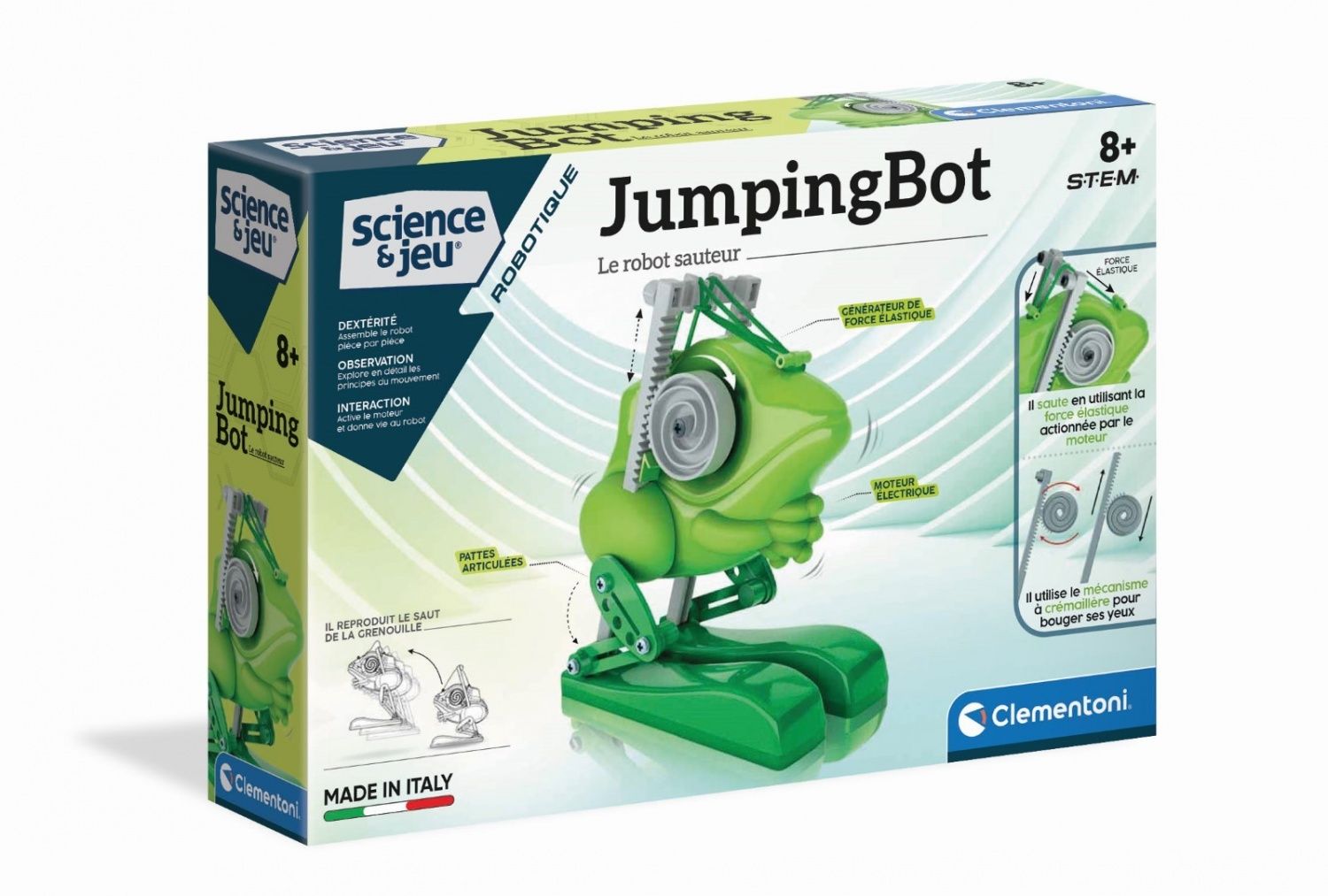 Clementoni 52538 Science et Jeu JumpingBot Robot pour Enfants Jeu Scientifique Version française fabriqué en Italie et Plus - vue 7