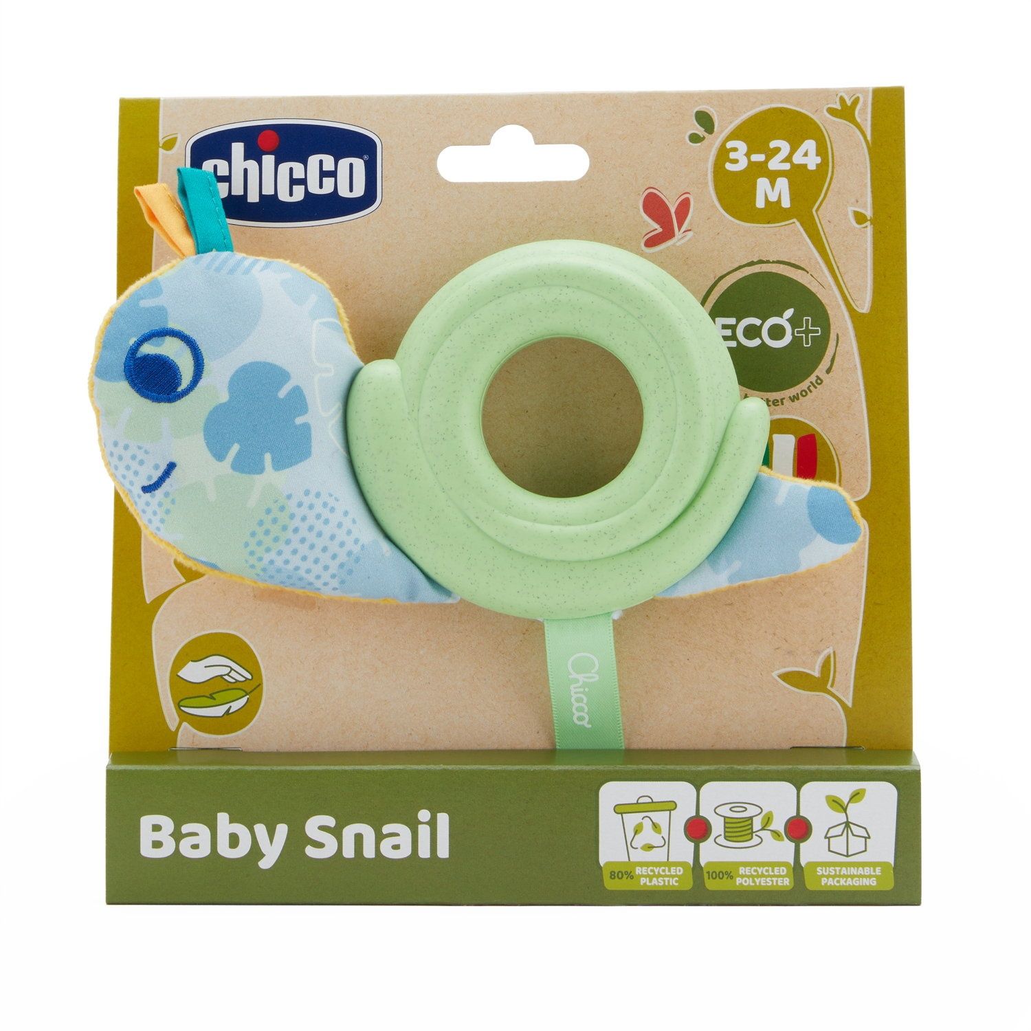 Chicco Hochet Clés Colorées Ecoplus porte clés en plastique recyclé trousseau de clés colorées facile à tenir et léger expérience tactile et stimulation de la gencive 3