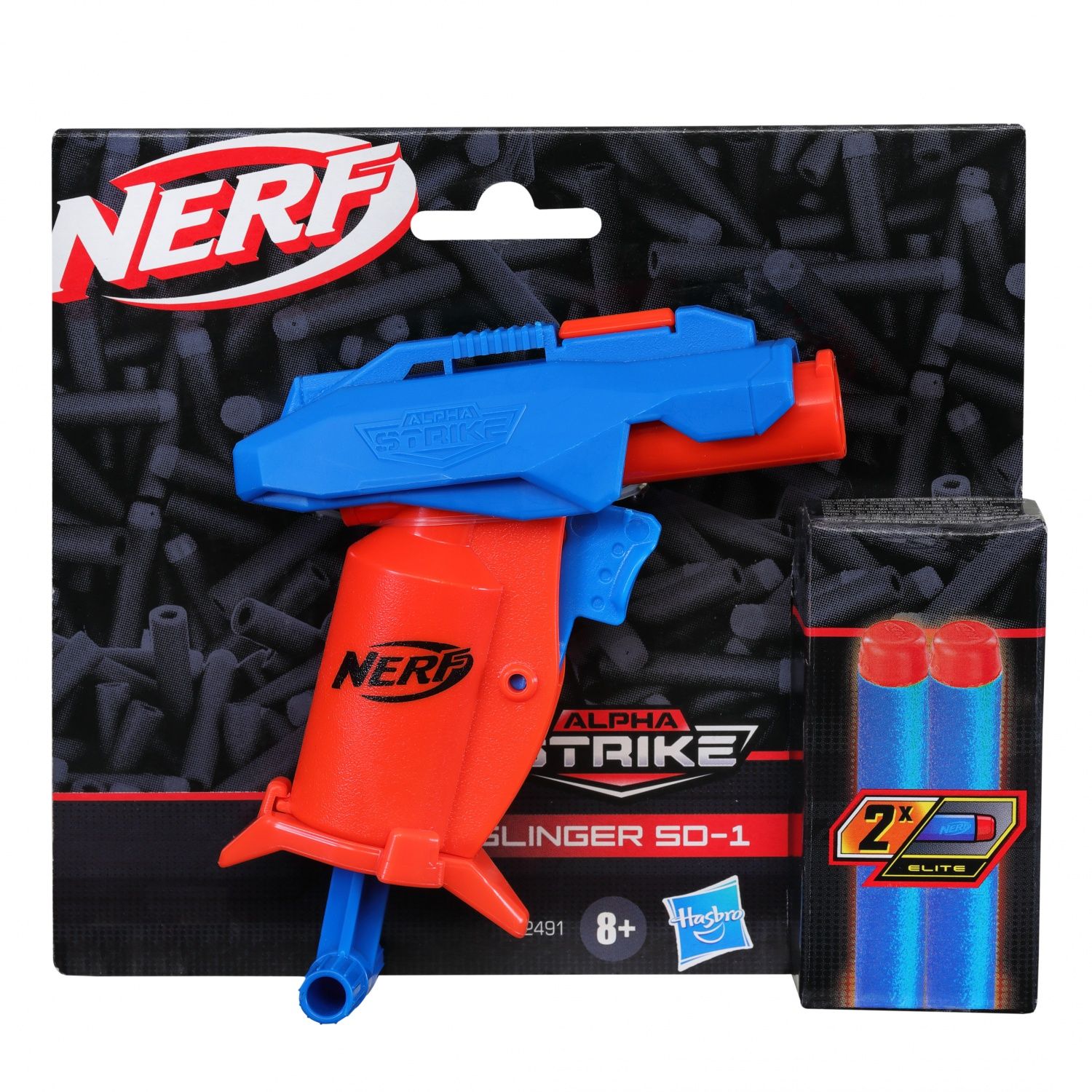NERF Alpha Strike Slinger SD 1 Blaster à tir Unique et 2 fléchettes NERF Elite en Mousse – Rechargement Tension feu - vue 10