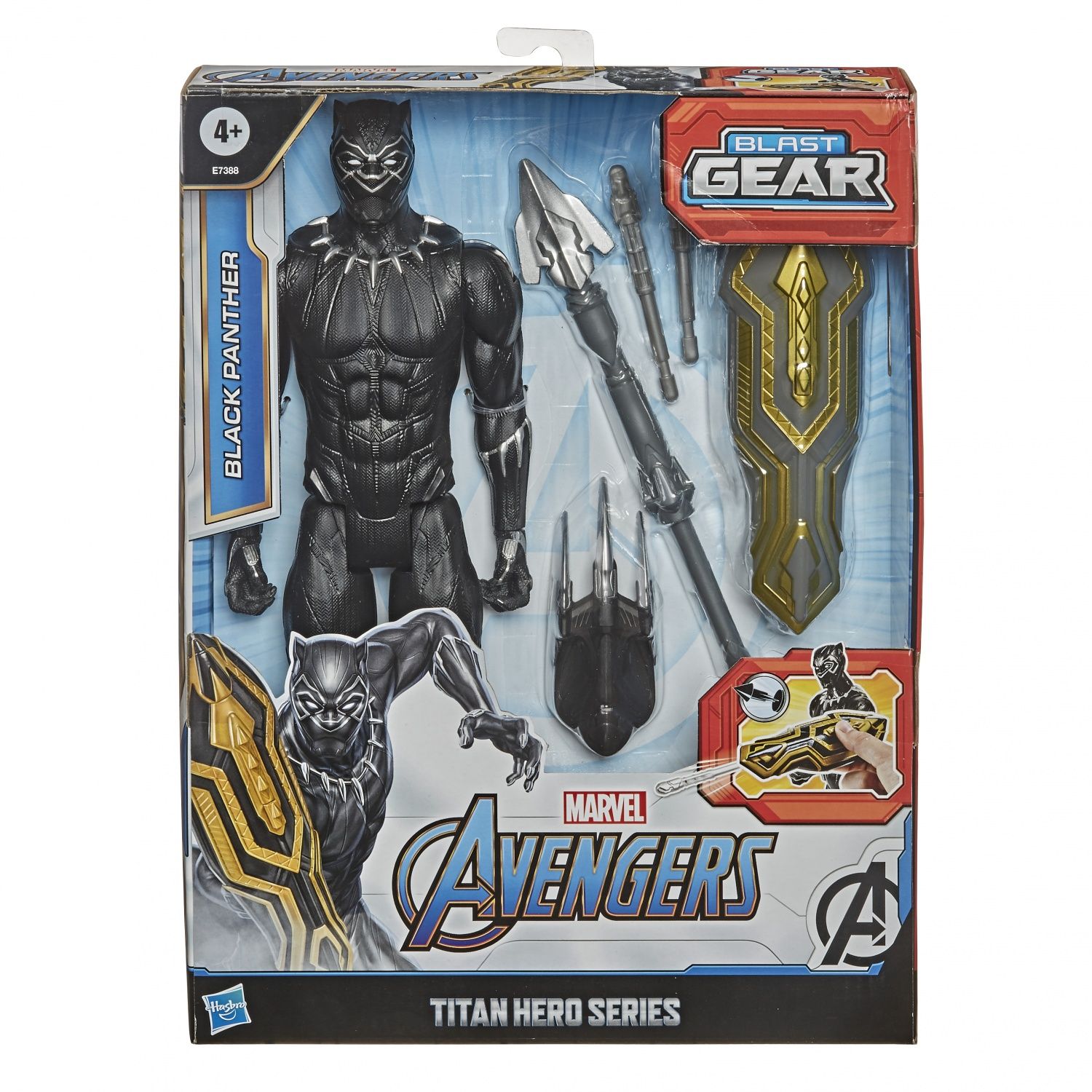 Avengers Movie Marvel Avengers Titan Hero Series, Figurine Jouet Black Panther Blast Gear Deluxe