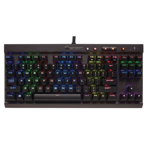 CORSAIR Clavier Gamer Mécanique Compact K65 RGB RAPIDFIRE Cherry MX Speed AZERTY CH 9110014 FR - vue 2
