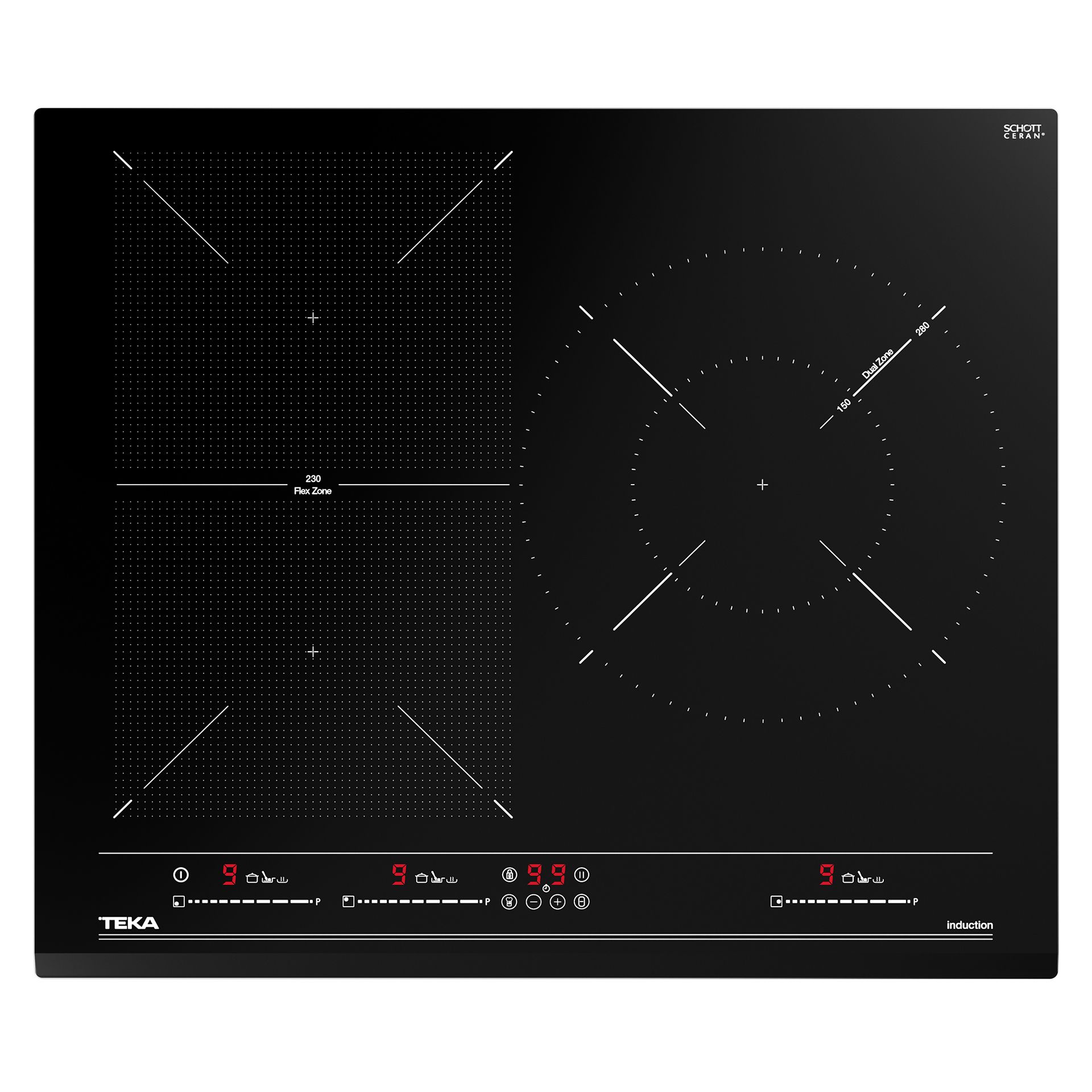 Plaque à Induction TEKA IZF65320 3 Zones de Cuisson Touch Control Multislider - vue 2