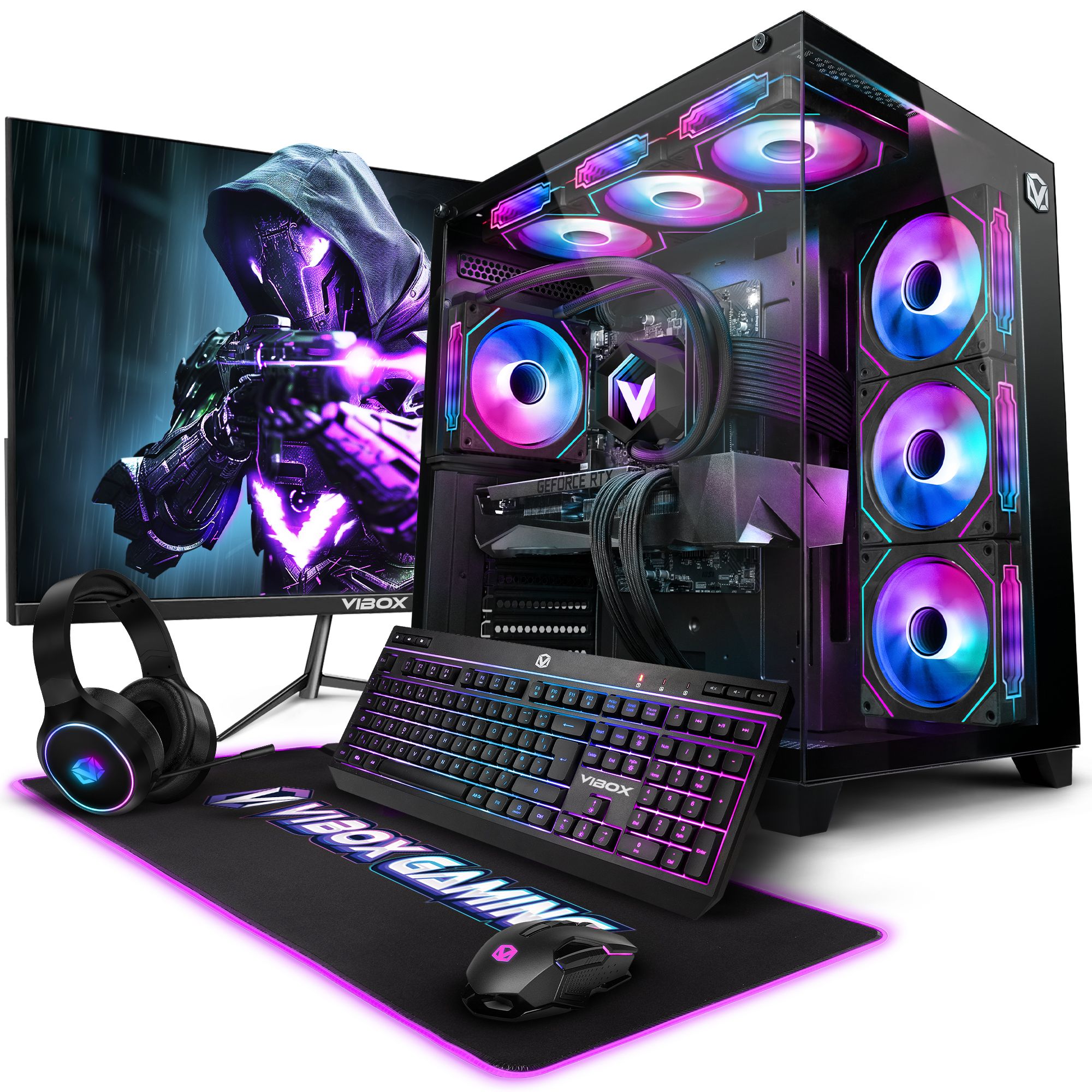 Vibox VI 62 PC Gamer AMD Ryzen 3200GE Processeur 4GHz Radeon Vega 8 Graphiques RAM SSD Windows 11 WiFi - vue 2