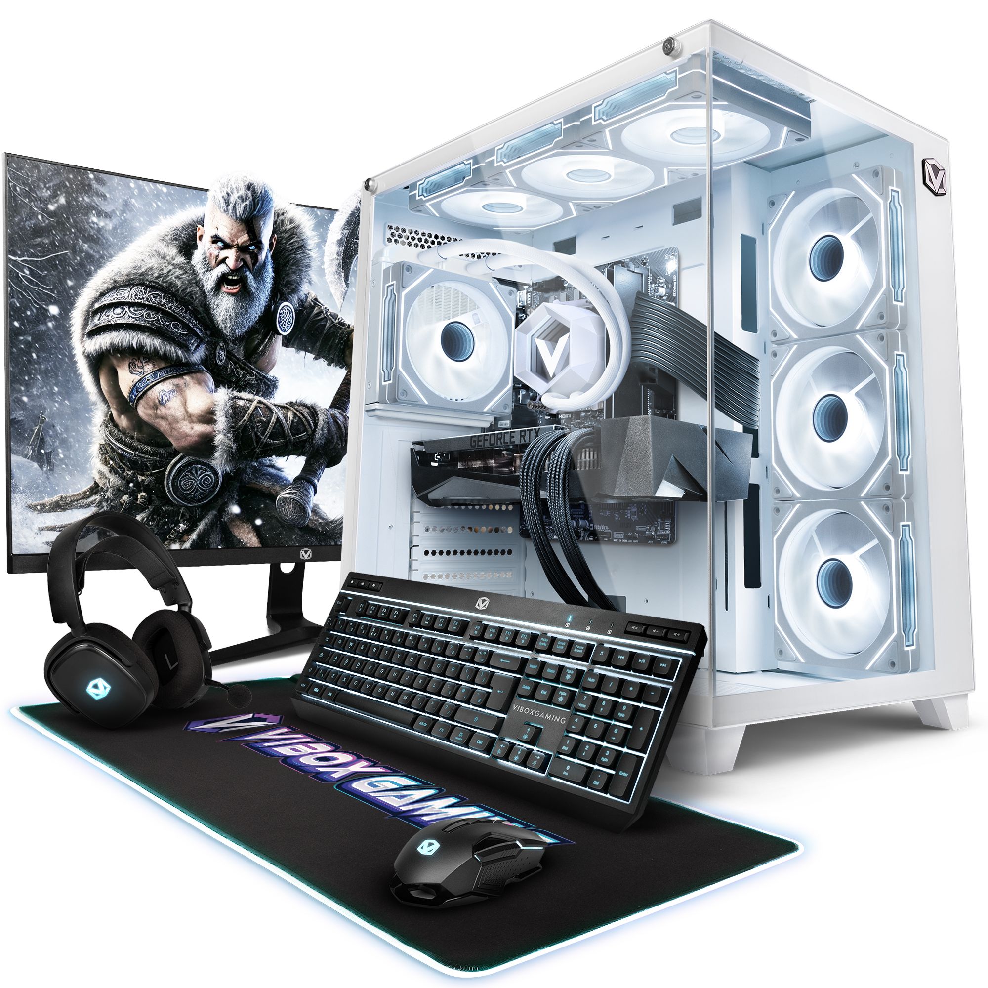 Vibox VI 62 PC Gamer AMD Ryzen 3200GE Processeur 4GHz Radeon Vega 8 Graphiques RAM SSD Windows 11 WiFi