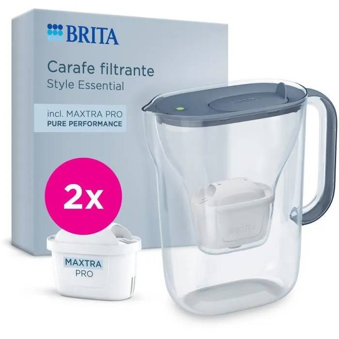 Carafe filtrante BRITA Style Essential minéral Capacité dont deau filtrée 2 filtres Maxtra Pro Pure - vue 2