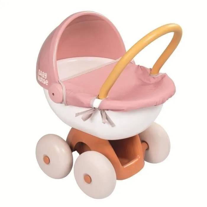 Smoby Baby Nurse Landau Câlin pour Poupons et Poupées Jusqu'à 42 cms Roues Silencieuses Bac de Rangement Tissu Lavable Matière Recyclée A Partir de Fabrication Française - vue 7